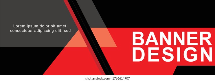 red color social media banner and web banner design template, social media cover image banner design 