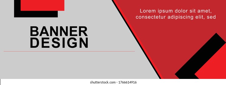 red color social media banner and web banner design template, social media cover image banner design 