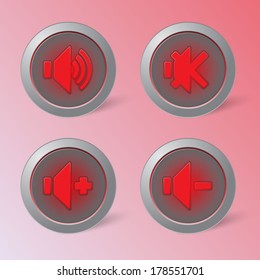 Red color sound button