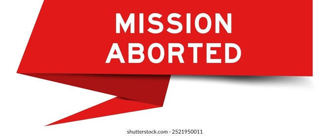 Banner de fala vermelho com missão de palavra abortada em fundo branco