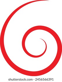 A red color spiral vector.