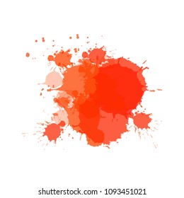 Red color splash - Vector