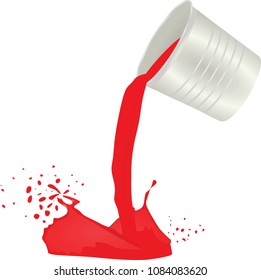 Red color splash. vector illustration