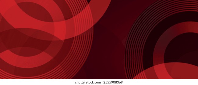 Red color square pattern on banner with shadow. eps10