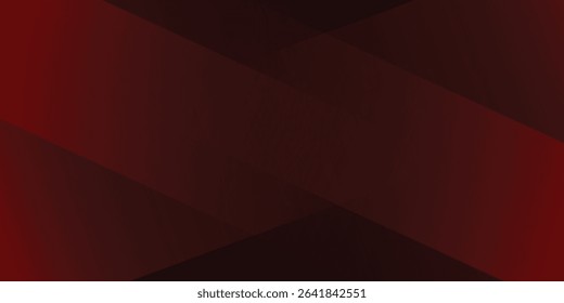 Red color square pattern on banner with shadow. Abstract white and grey color geometric background with copy space.