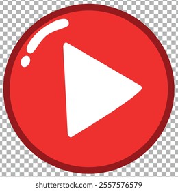 RED COLOR START BUTTON VECTOR FOR GAME ILLUSTRATION