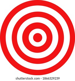 Red Color Target Aim Board Concept Illustration 