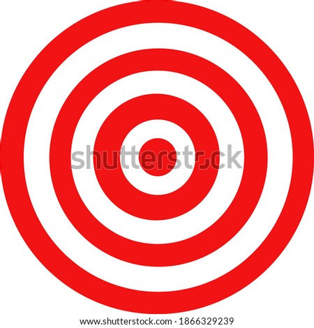 Red Color Target Aim Board Concept Illustration 