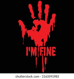 Red color texture hand with some typography design art by illustration for t shirt printing.