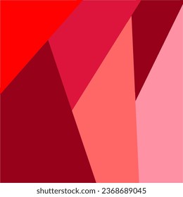 Red color triangle geometric abstract background