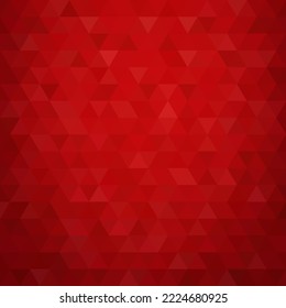 Diseño de fondo vectorial del mosaico del triángulo de color rojo