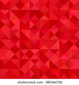 Red color triangle mosaic vector background design