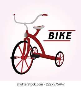 ILUSTRACIÓN DEL DISEÑO DEL VECTOR DEL TRICÍCULO DE COLOR ROJO 