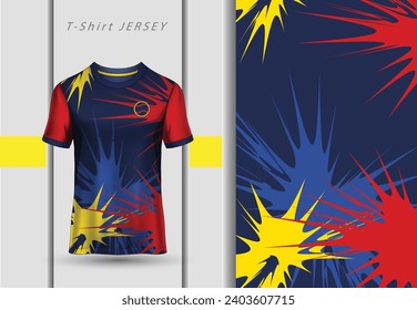 Red Color T-shirt Design for jersey extreme sport jersey team, motocross, cycling, fishing, diving, leggings, football, gaming