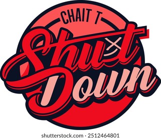 red color typography with text design