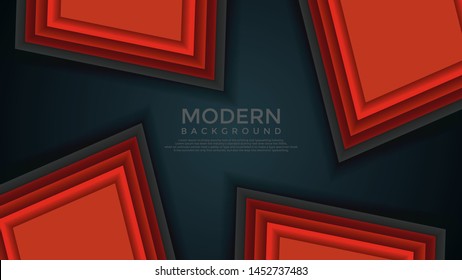 red color vector abstract background overlap layer.