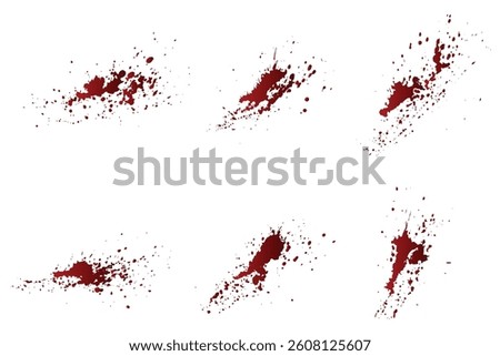 Red color vector paint ink blood drip background collection