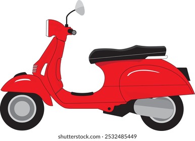 Rote Farbe Vespa, Vektordesign