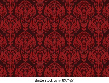 Red color wallpaper pattern design