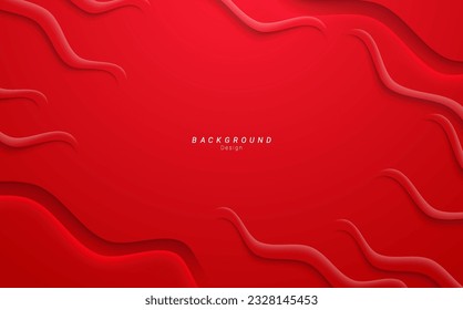 red color wave smooth abstract background