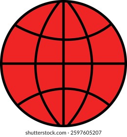 red color world vector design icon illustration