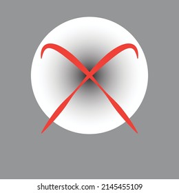 red color x object, app icon