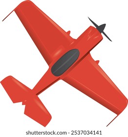 Red colored aero plane illustration