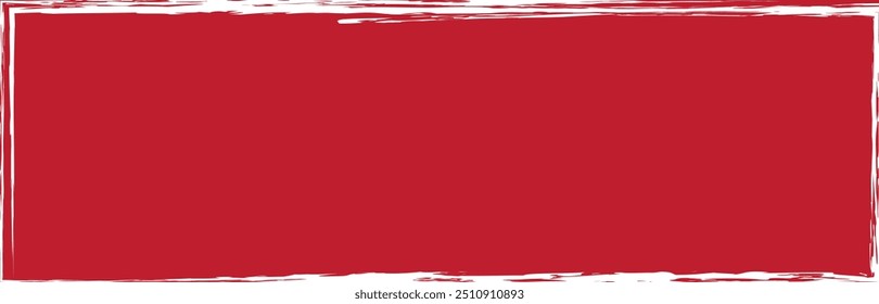 red colored brush painted banner
