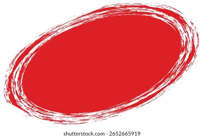 Anuncio pintado con pincel de color rojo