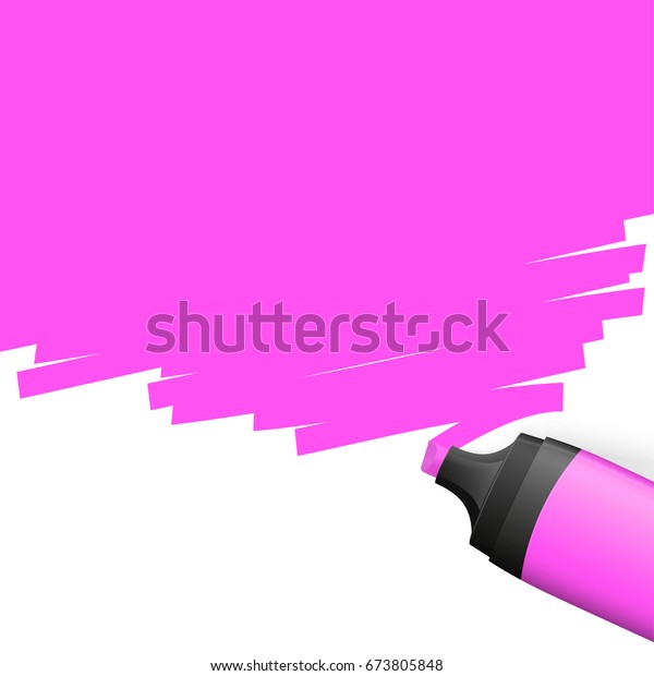 Red Colored Highlighter Marking On Top Stock Vector (Royalty Free