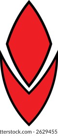 design de logotipo vermelho colorido contorno preto
