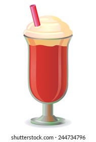 Red colored shake vector