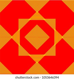 Red colored strips on orange background design vector for texture, cloth design, tiles design