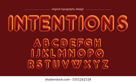 Red Colorful Comics Cartoon Artistic Font Typography Design