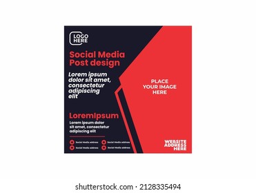 Red Colorful social media post graphic design