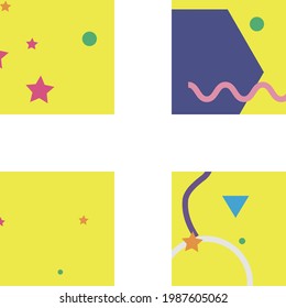 Red Colorful Violet Modern Hipster Style Background. Purple Grey Orange Digital Geometrical Art Illustration. Blue Green Yellow Vector Background. Multicolor Pink Simple Ornamental Fabrics.