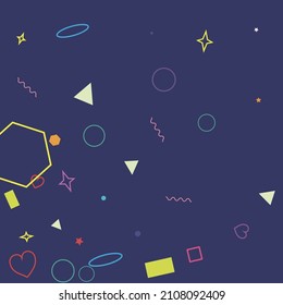 Red Colorful Violet Simple Purple Pastel Pink Illustration. Polygonal Blue Orange Dark Green Square Geometry Illustration. Oval Multicolor Hearts Lime Stars Wave Yellow Hipster Background.