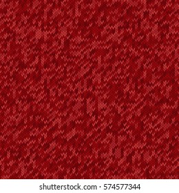 Red colors seamless pattern. Knitting seamless texture.  Vector illustration.