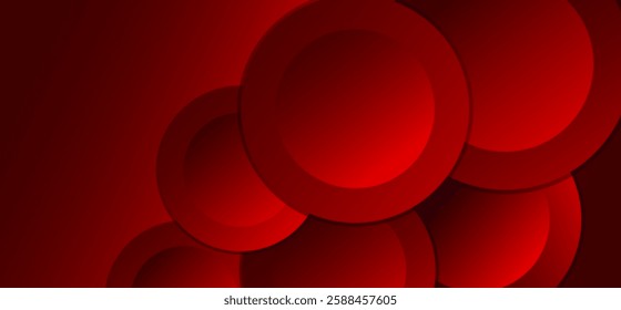 Red colour abstract gradient background. 3D  Rounded shapes pattern dynamic shapes composition design background vector illustration eps10.