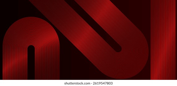 Red colour abstract gradient background with curve lines Dynamic shapes composition design background vector illustration . Futuristic technology consept. High quality degital graphic. Eps10.