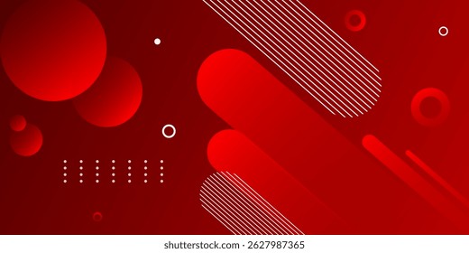 Fondo de degradado abstracto de color rojo - con líneas de diseño de Formas dinámicas futuristas Ilustración vectorial de fondo abstracto. Perfecto para proyectos modernos, Fondo de pantalla de escritorio, negocios.