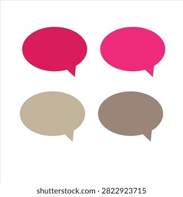 Red Colour Babble clean vector design set