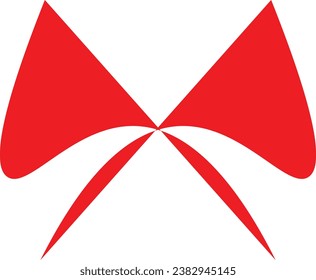 red colour bow tie eps design