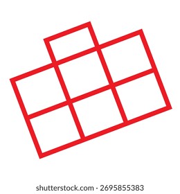 Diseño de maletín de color rojo con ilustrador