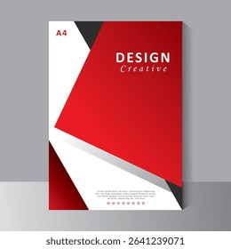 Red colour brochure template vector design, Annual Report, Magazine, Poster, Corporate Presentation, Portfolio, Flyer, infographic, print ready red colour, vector