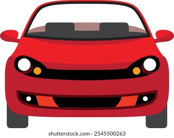 A RED COLOUR CAR Vector Design