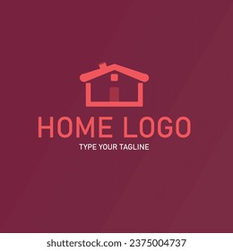 Logotipo del Vector residencial de color rojo