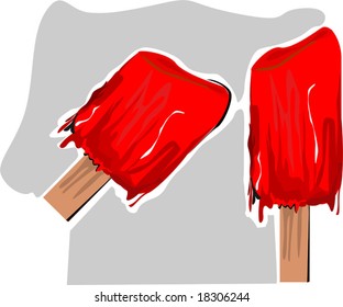 red colour ice stick
