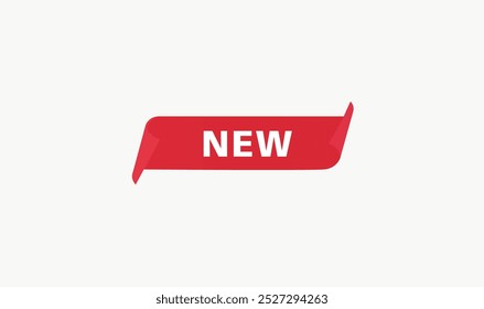 Color rojo nuevo Vector de diseño de etiquetas de texto para su uso.