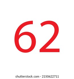 RED COLOUR NUMBER SIMPLE CLIP ART ILLUSTRATION VECTOR